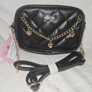 Juicy Couture Kids Black Quilted Crossbody Bag